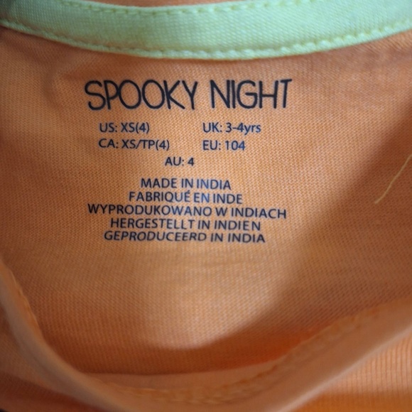 Spooky Night Orange Halloween Graphic Sequins Fantasy T-Shirt Size XS (4) - Picture 5 of 7